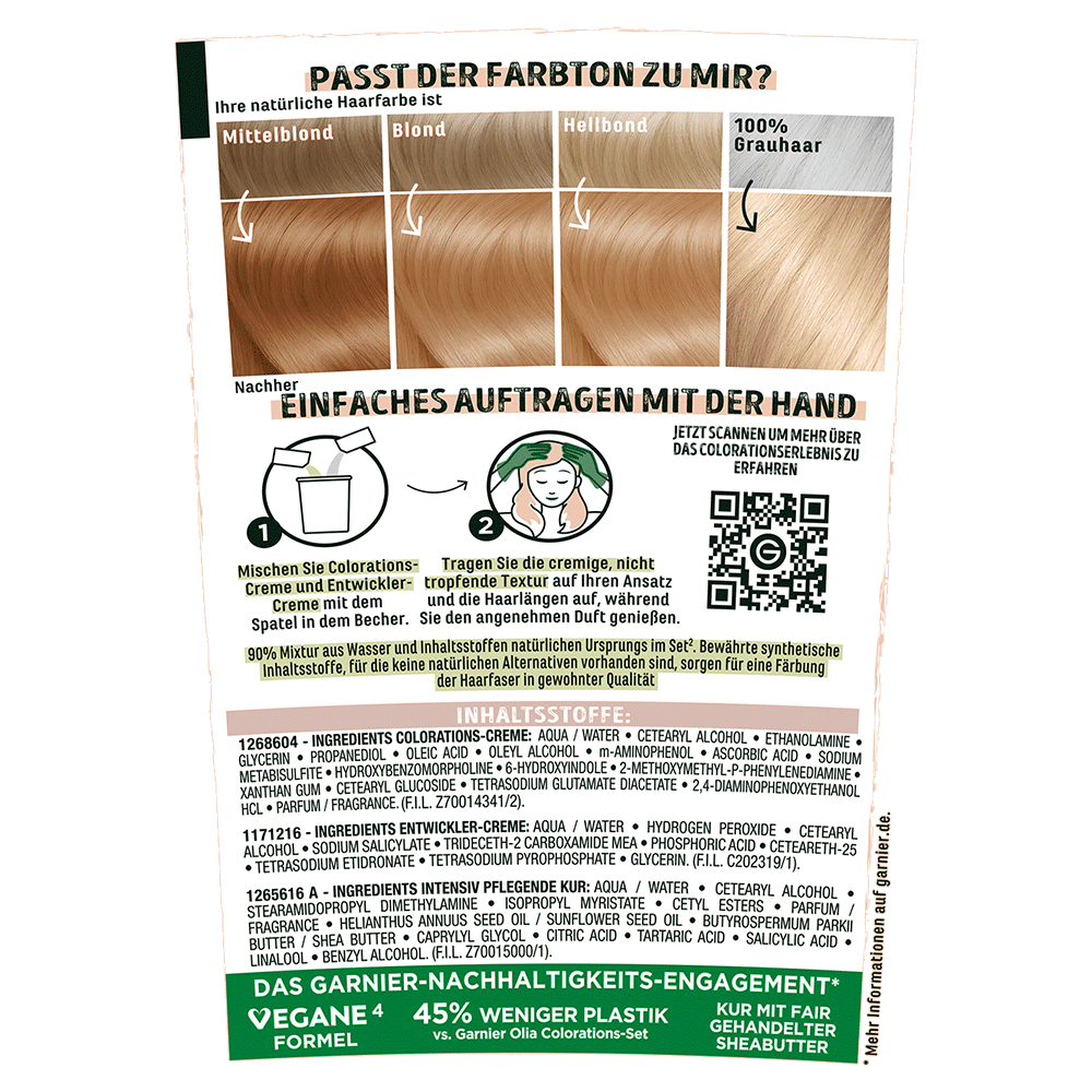 Bild: GARNIER GOOD Dauerhafte Haarfarbe Kamillenblond Kamillenblond