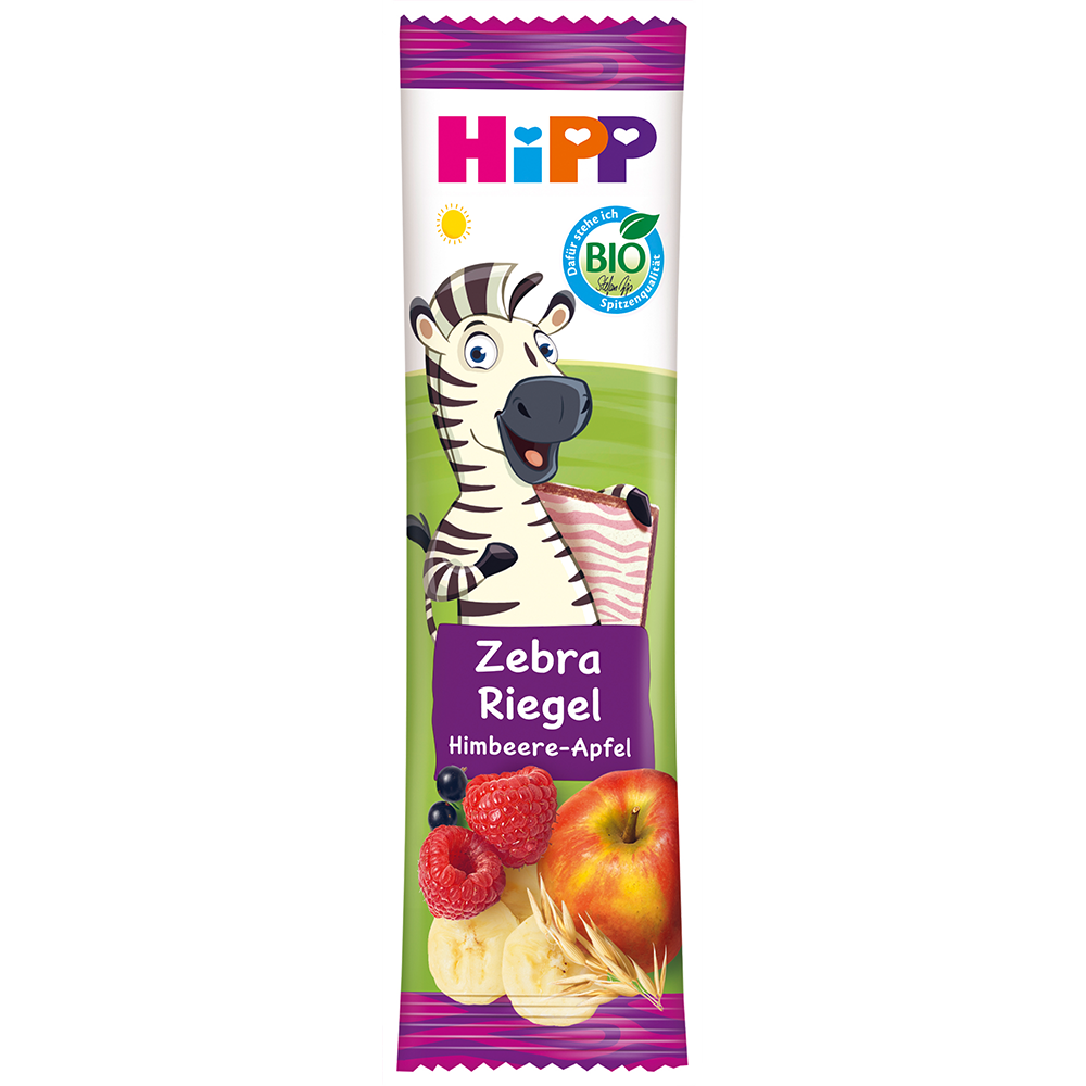 Bild: HiPP Zebra Riegel Himbeere Apfel 