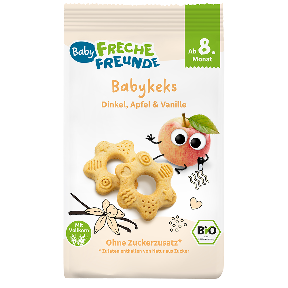 Bild: Freche Freunde Babykeks Dinkel, Apfel und Vanille 