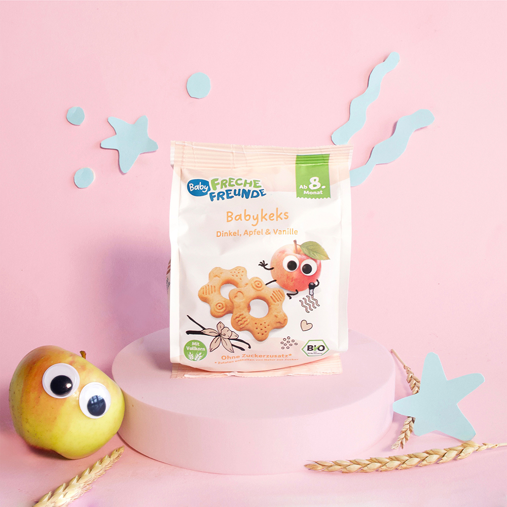 Bild: Freche Freunde Babykeks Dinkel, Apfel und Vanille 
