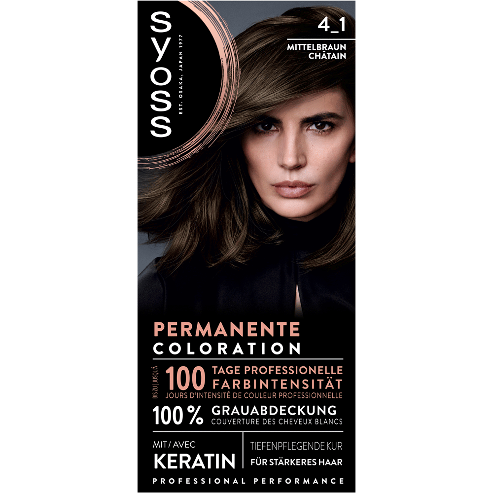 Bild: syoss Permanente Coloration mittelbraun