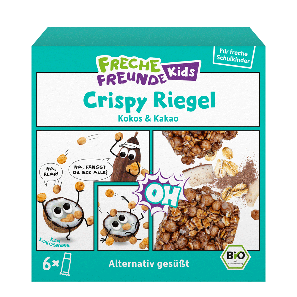 Bild: Freche Freunde Crispy Riegel und Kakao