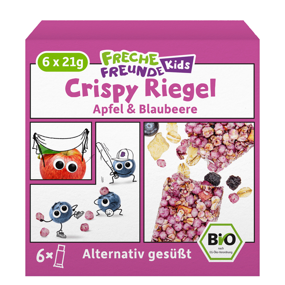 Bild: Freche Freunde Crispy Riegel Apfel und Blaubeere