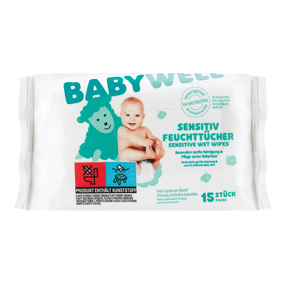 Bild: BABYWELL Sensitiv Feuchttücher 