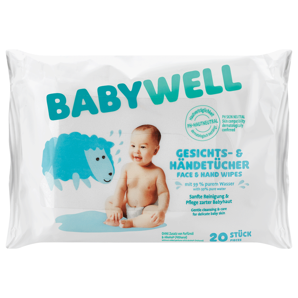 Bild: BABYWELL Gesichts- & Händetücher 