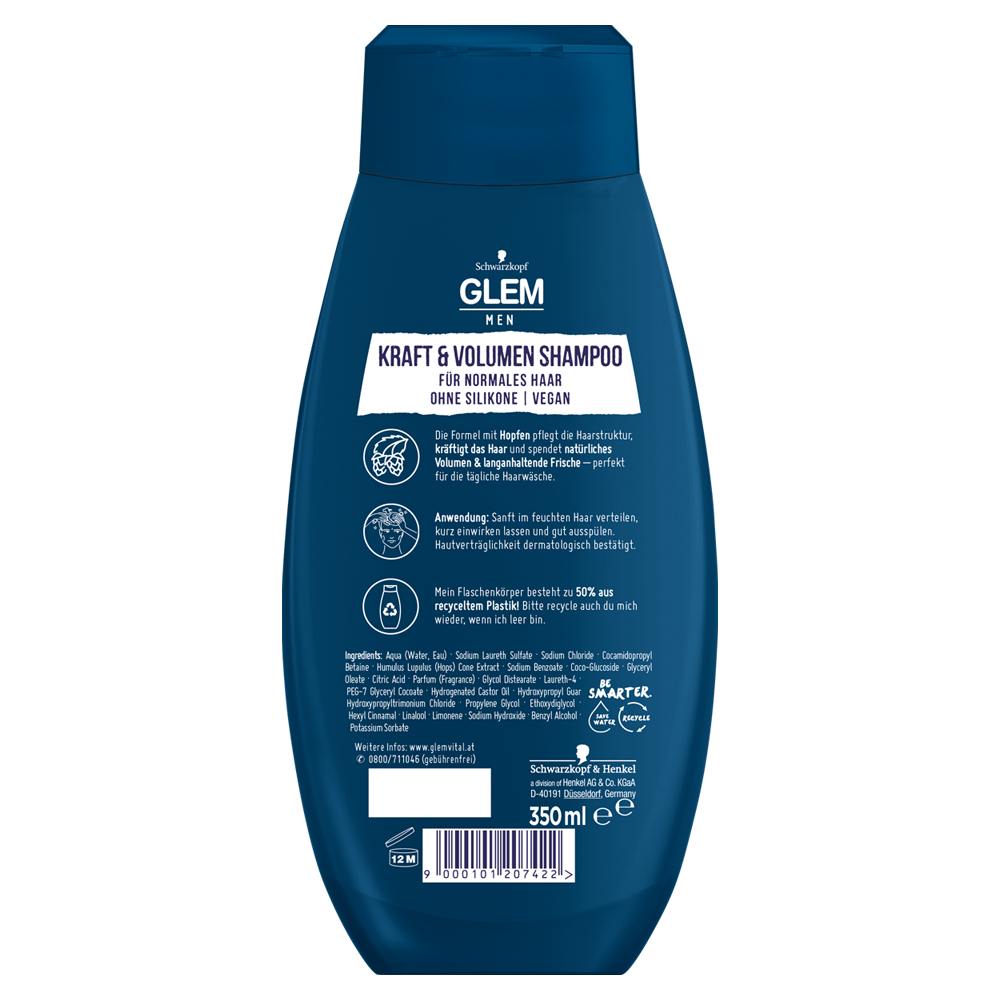 Bild: GlemVital Kraft & Volumen Shampoo Hopfen 