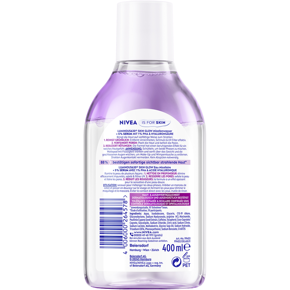 Bild: NIVEA Mizellenwasser Luminous Skin Glow 
