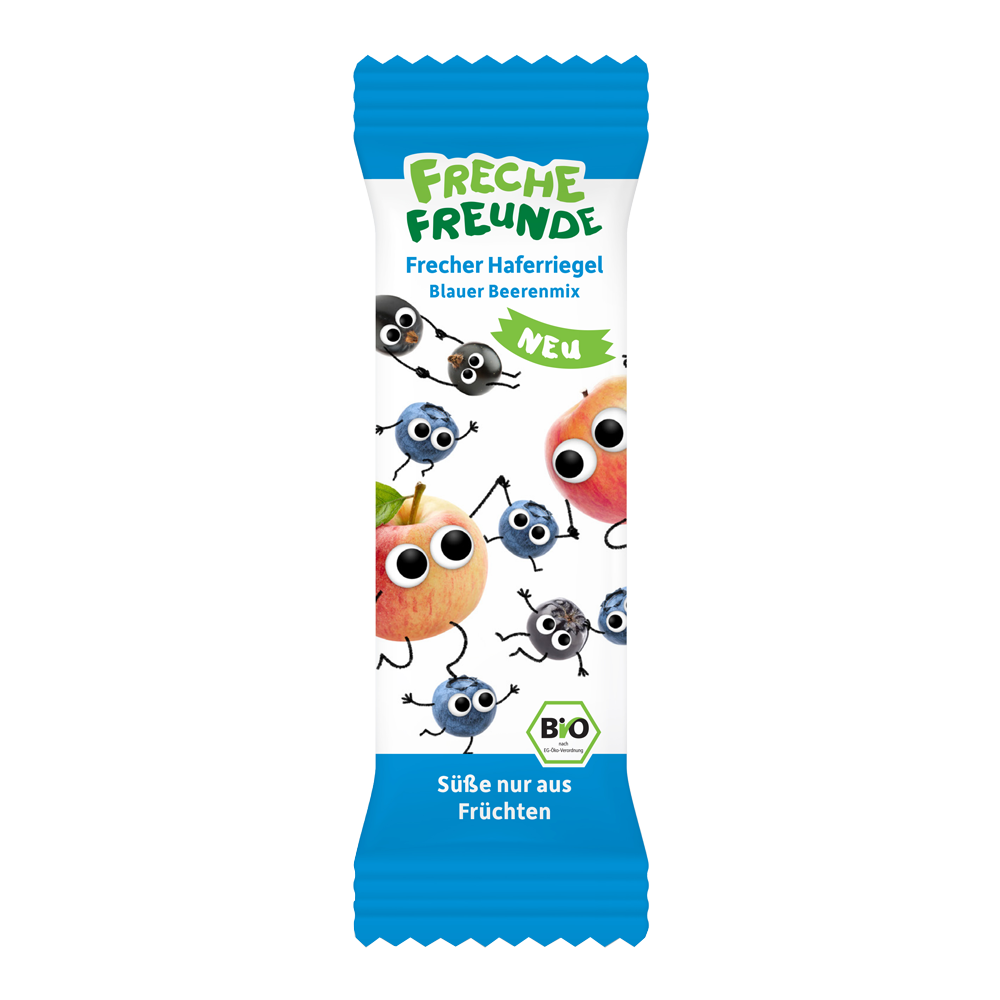 Bild: Freche Freunde Frecher Haferriegel Blauer Beerenmix