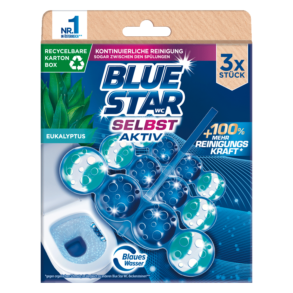 Bild: Blue Star Selbst Aktiv WC-Steine Eukalyptus