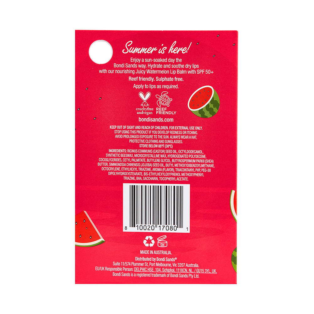 Bild: Bondi Sands Lip Balm Juicy Watermelon SPF 50+ 