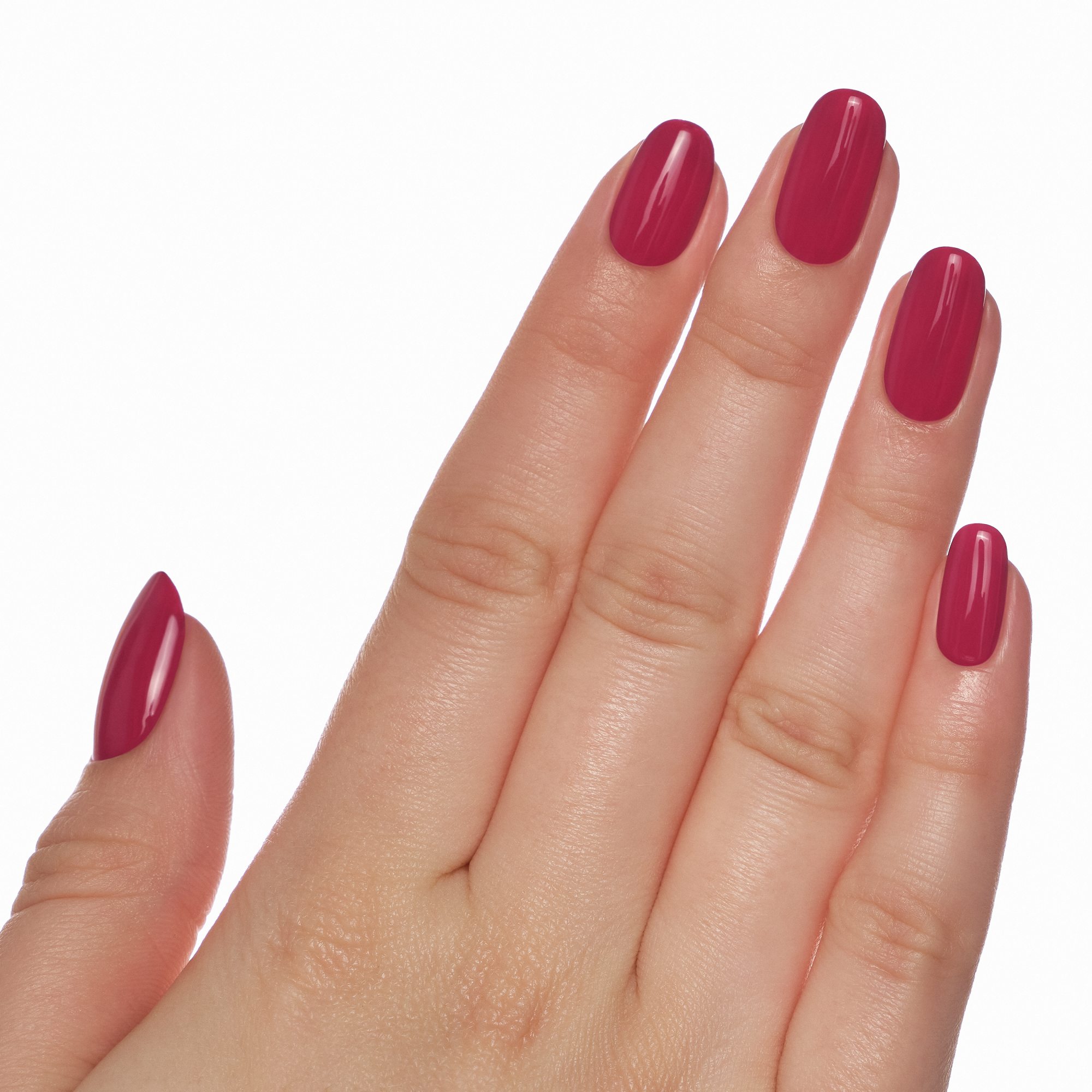 Bild: essence UV GEL EASY OFF uv nail polish pomegranate, please!