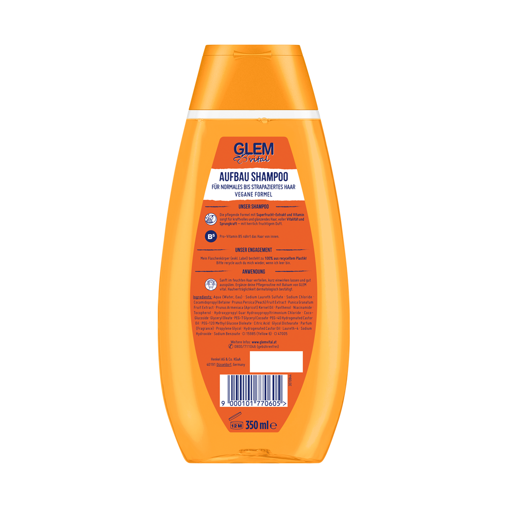 Bild: GlemVital Aufbau Shampoo Pflege & Glanz Multivitamin 