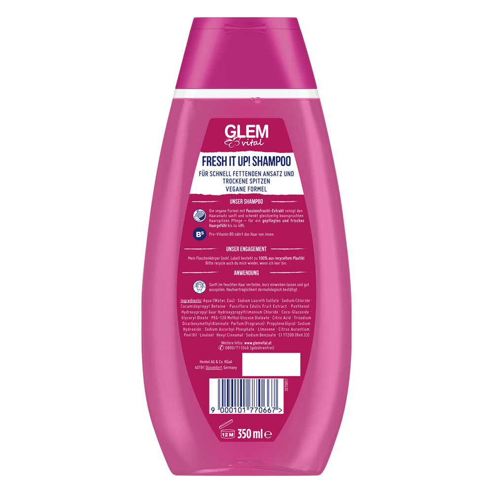 Bild: GlemVital Shampoo Fresh it up! Passionsfrucht