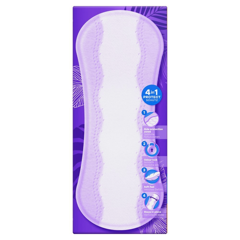 [PL] Always podpaski na opakowaniu, z zaznaczoną technologią 4w1 Protect: strefy ochronne, blokada zapachu, miękkość i utrzymanie na miejscu. [FR] Always Daily Protect protège-slips, emballage mettant en avant la protection 4 en 1 avec zones de protection latérales, contrôle des odeurs, douceur et maintien en place. [LT] Always įklotų pakuotė, pabrėžianti 4in1 apsaugą: šoninės apsaugos zonos, kvapo užraktas, minkštas pojūtis ir išlieka vietoje. [ET] Always hügieenisideme pakend, rõhutades 4in1 kaitset: küljekaitse, lõhna lukustamine, pehme tunne ja paigalpüsimine. [LV] Always pakete ar 4-in-1 aizsardzību, kas ietver sānu aizsardzības zonas, smaržas bloķēšanu, mīkstu sajūtu un paliek vietā. [HR] Always uložak na pakiranju s oznakom "4 u 1 zaštita" i istaknutim značajkama kao što su bočne zaštitne zone i kontrola mirisa. [CS] Always vložky na obalu s označením 4v1 ochrana, boční ochranné zóny, neutralizace zápachu, jemný pocit a drží na místě. [HU] Always betét csomagolása, kiemelve a "4 az 1-ben védelem" előnyeit: oldalsó védőzónák, szagzár, puha érzés és helyén marad. [SK] Always vložky balené s označením 4 v 1 ochrana, bočné ochranné zóny, zámok proti zápachu, jemný pocit a držia na mieste. [SL] Always vložek, prikazan na embalaži s poudarkom na "4 v 1 zaščiti" in stranskih zaščitnih conah.;