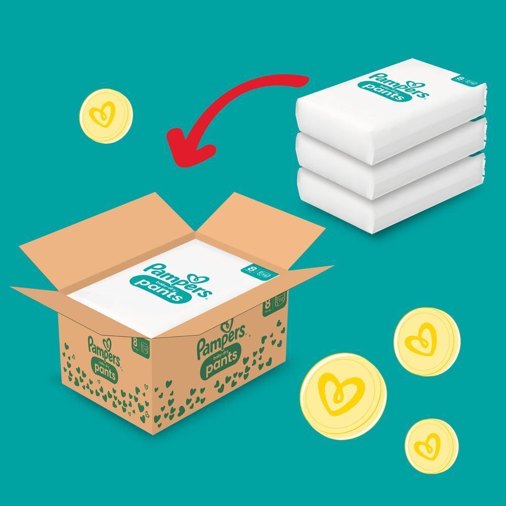 Bild: Pampers Baby-Dry Pants Größe 8, 19kg+