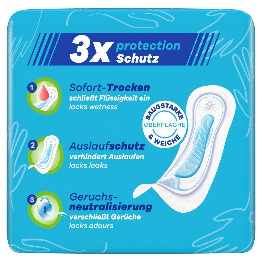 Always Ultra Day Binden Verpackung, 3-fach Schutz: Sofort-Trocken, Auslaufschutz und neutralisiert Gerüche;