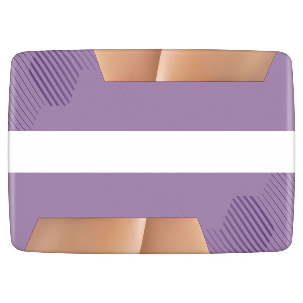 Always Discreet HÃ¶schen Verpackung in lila Farbe mit weiÃem Streifen und einem Hautfarbenen Einsatz. [EN] Always period pads packaging with purple design and white stripe.;