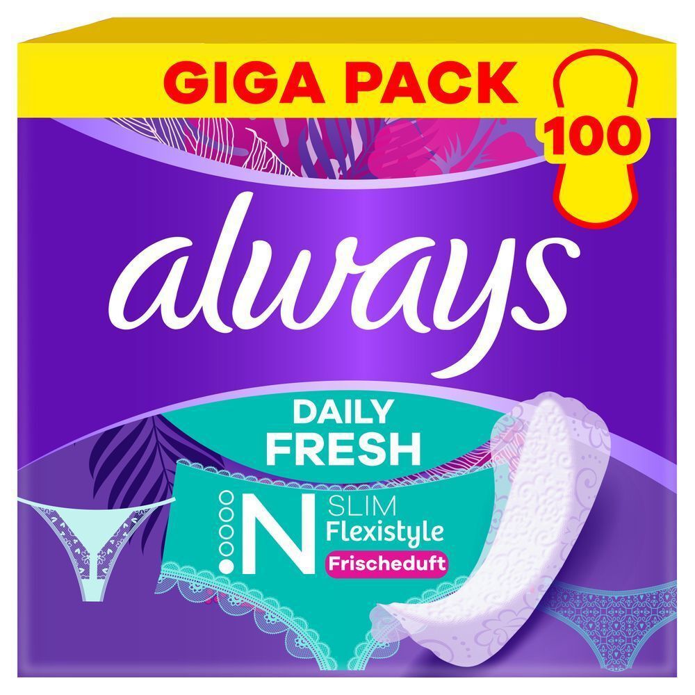 Always Daily Fresh Slipeinlagen Slim Flexistyle N, im Gigapack  100 Stück, Frischeduft