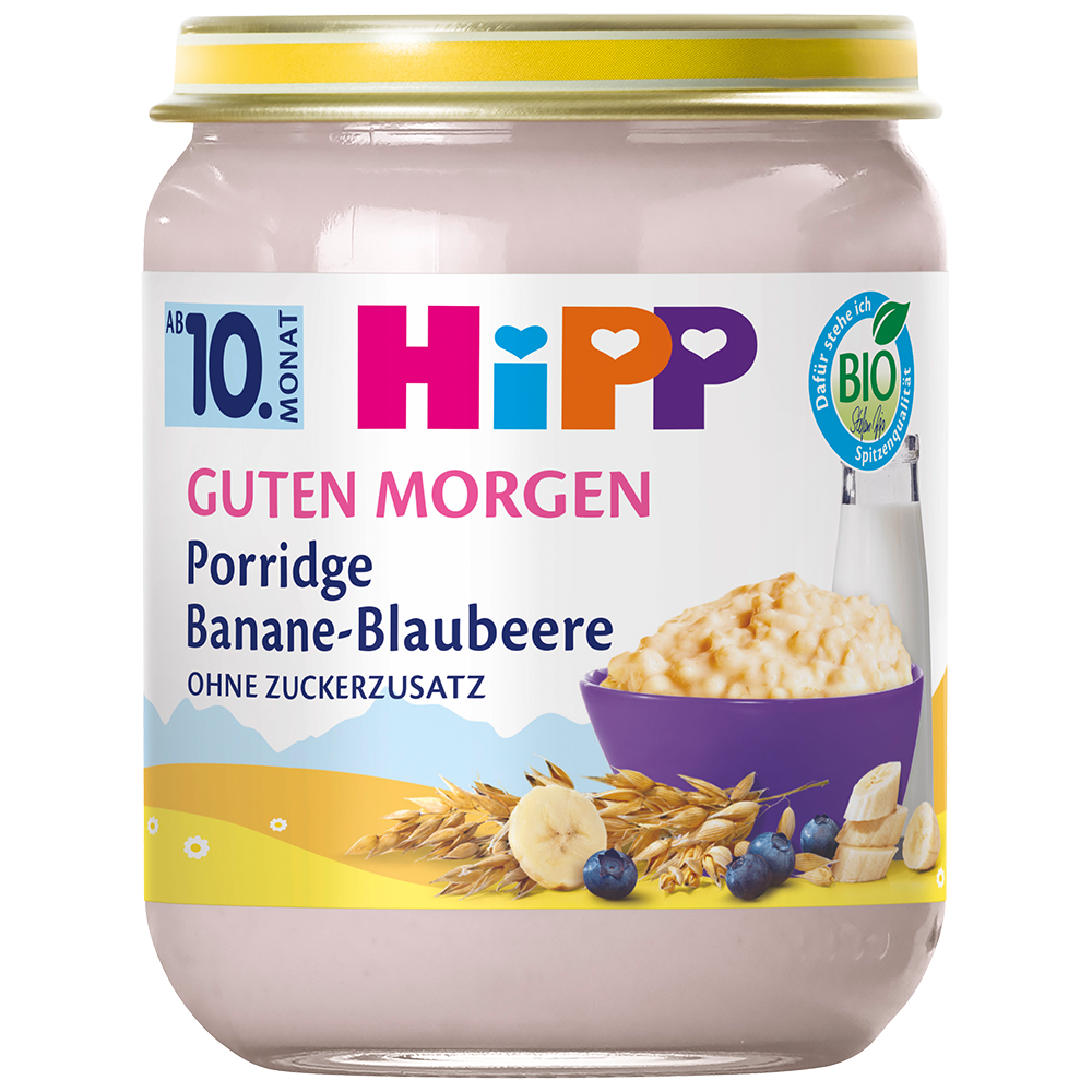 Bild: HiPP Frühstücks-Porridge Banane Blaubeere Haferbrei 