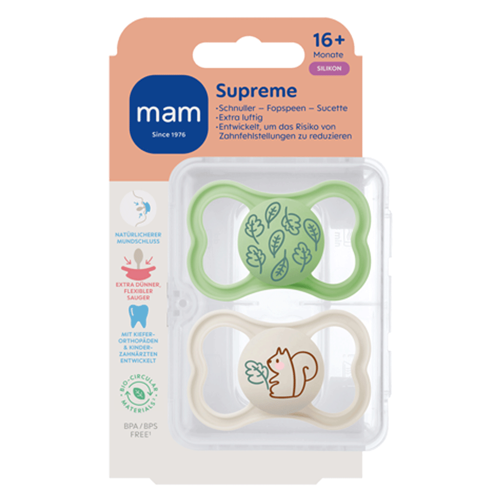 Bild: MAM Supreme Silikon Schnuller 16+ Monate
