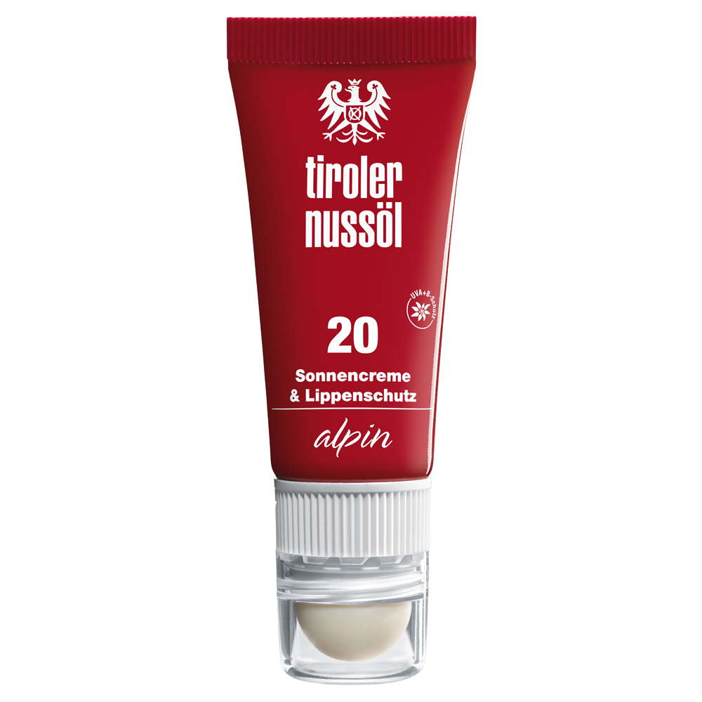 Bild: tiroler nussöl Sonnencreme & Lippenschutz Alpin LSF 20