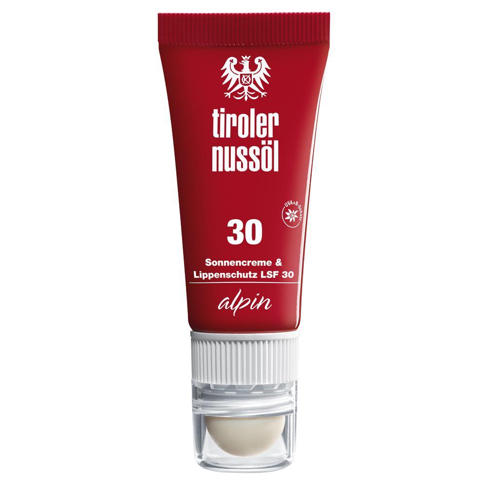 Bild: tiroler nussöl Sonnencreme & Lippenschutz Alpin LSF 30