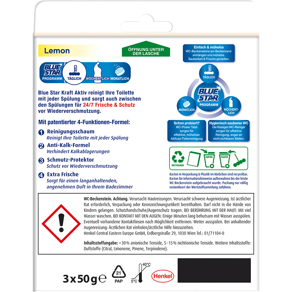 Bild: Blue Star Kraft Aktiv WC-Steine Lemon
