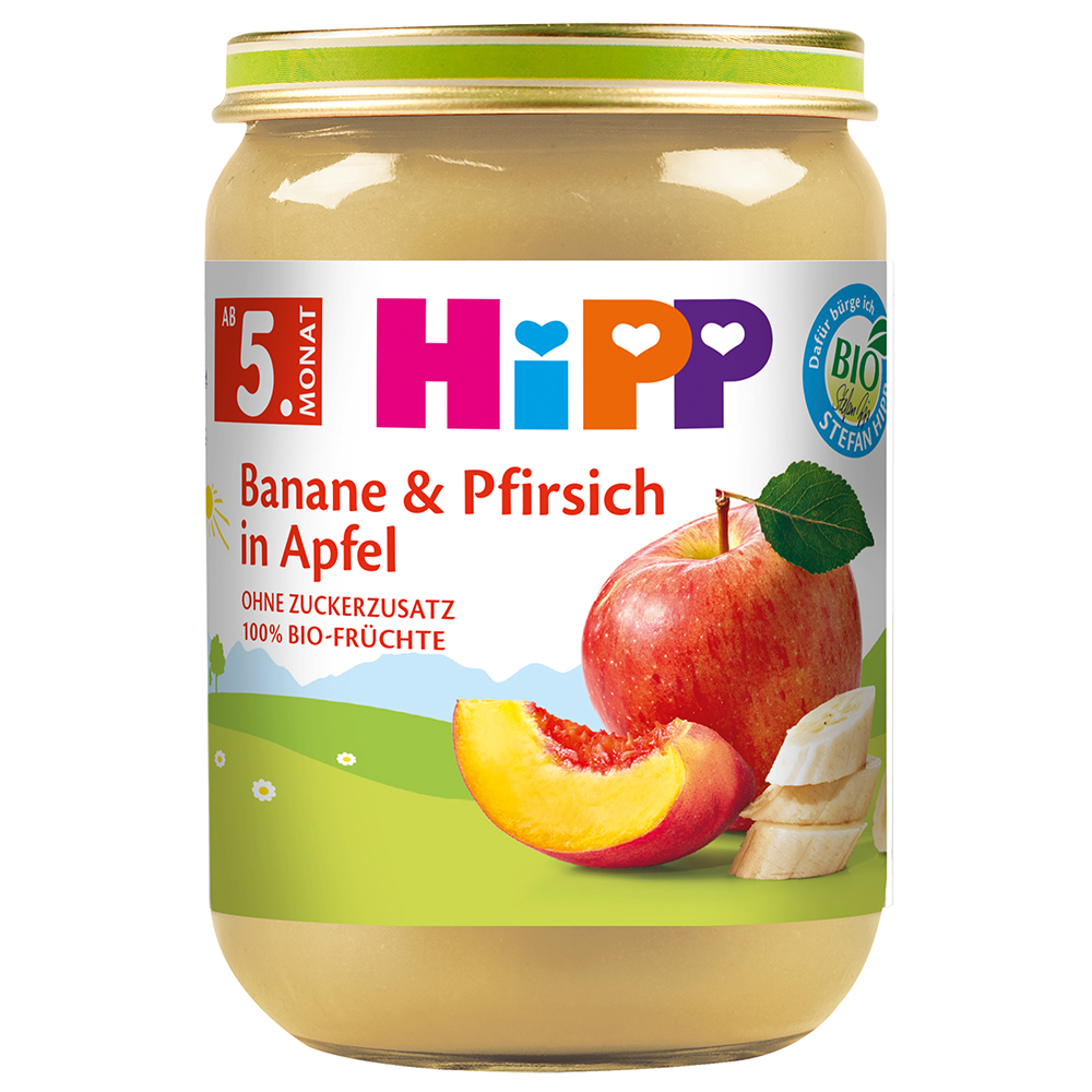 Bild: HiPP Banane & Pfirsich in Apfel 