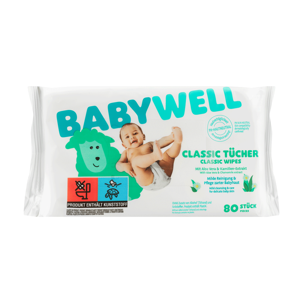 Bild: BABYWELL Classic Tücher, 80 Stück 