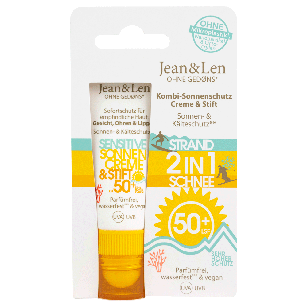 Bild: Jean&Len Kombi Sonnenschutz Creme und Stift  LSF 50+ 