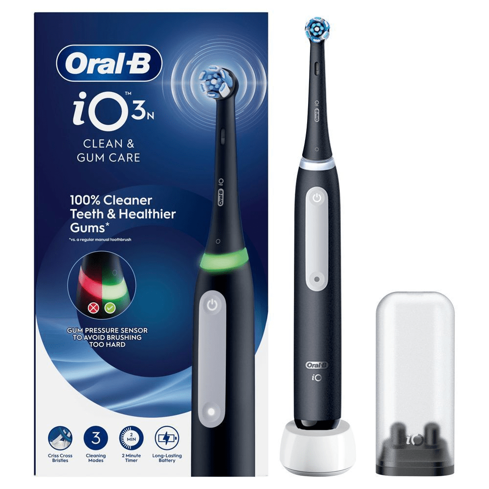 Bild: Oral-B iO 3 Elektrische Zahnbürste, Matt Black 