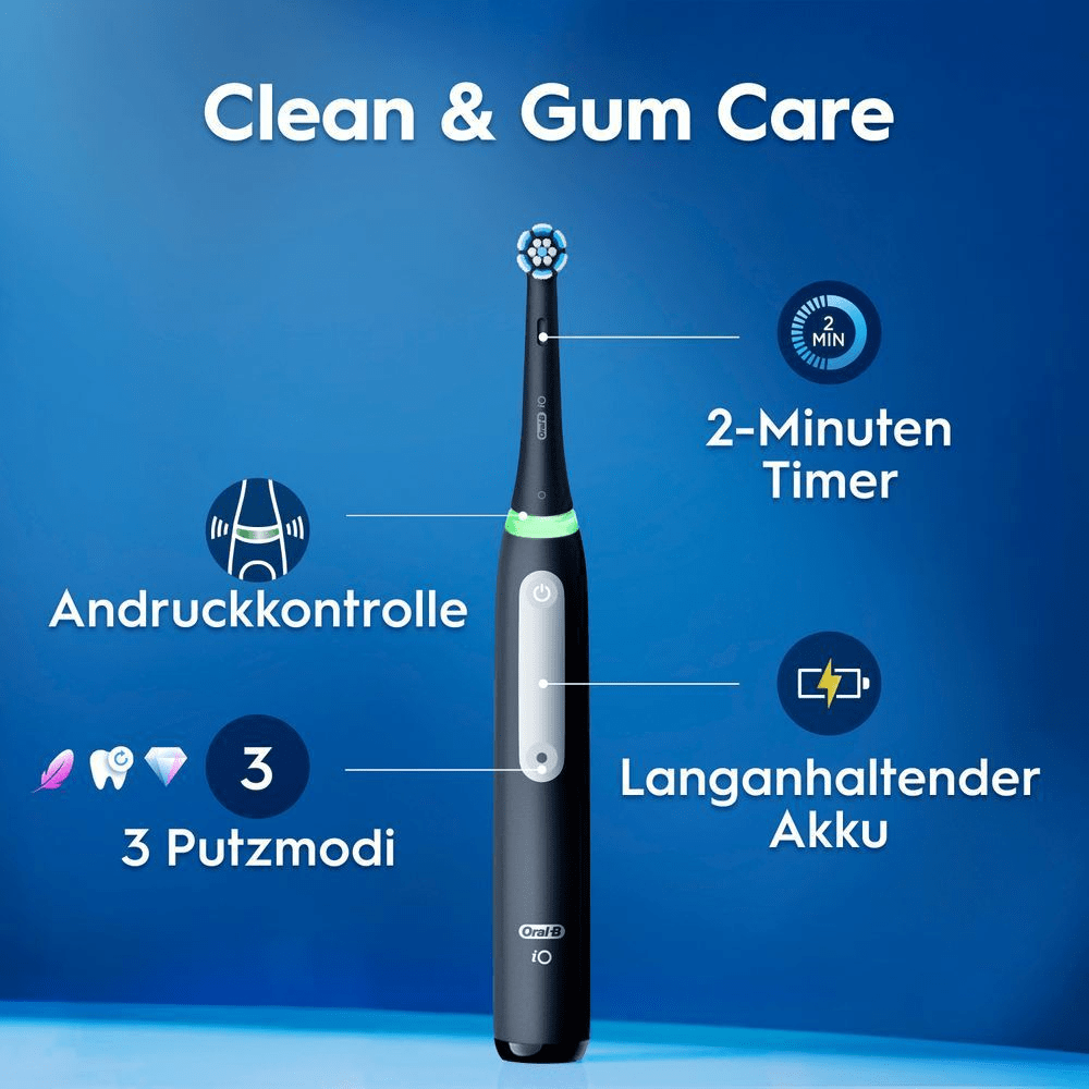 Bild: Oral-B iO 3 Elektrische Zahnbürste, Matt Black 