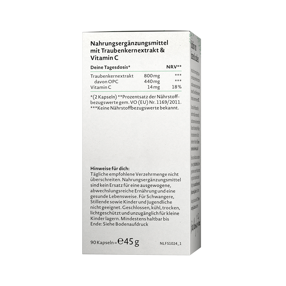 Bild: NATURE LOVE OPC mit Vitamin C 