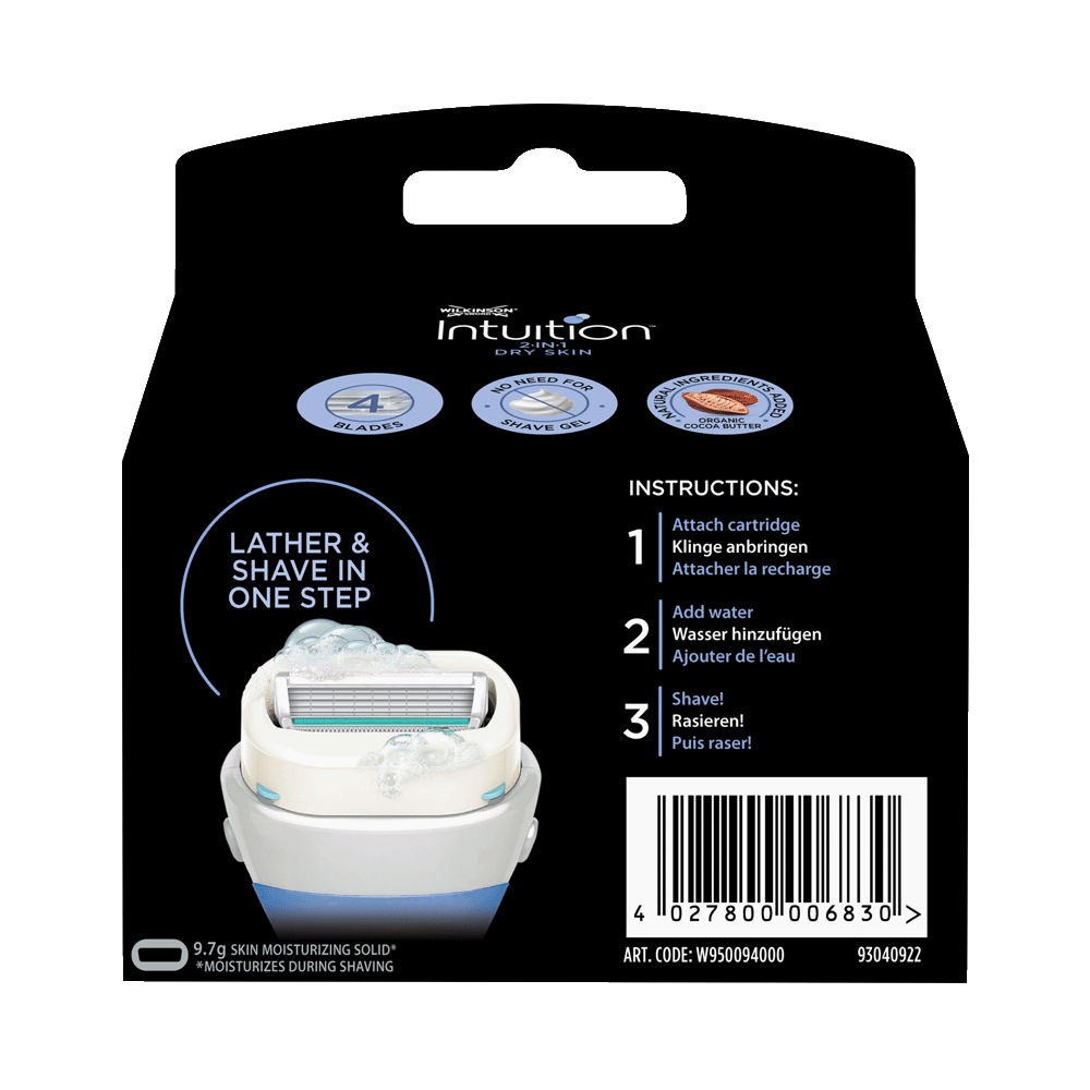 Bild: Wilkinson Intuition 2 in 1 Dry Skin Rasierklingen 