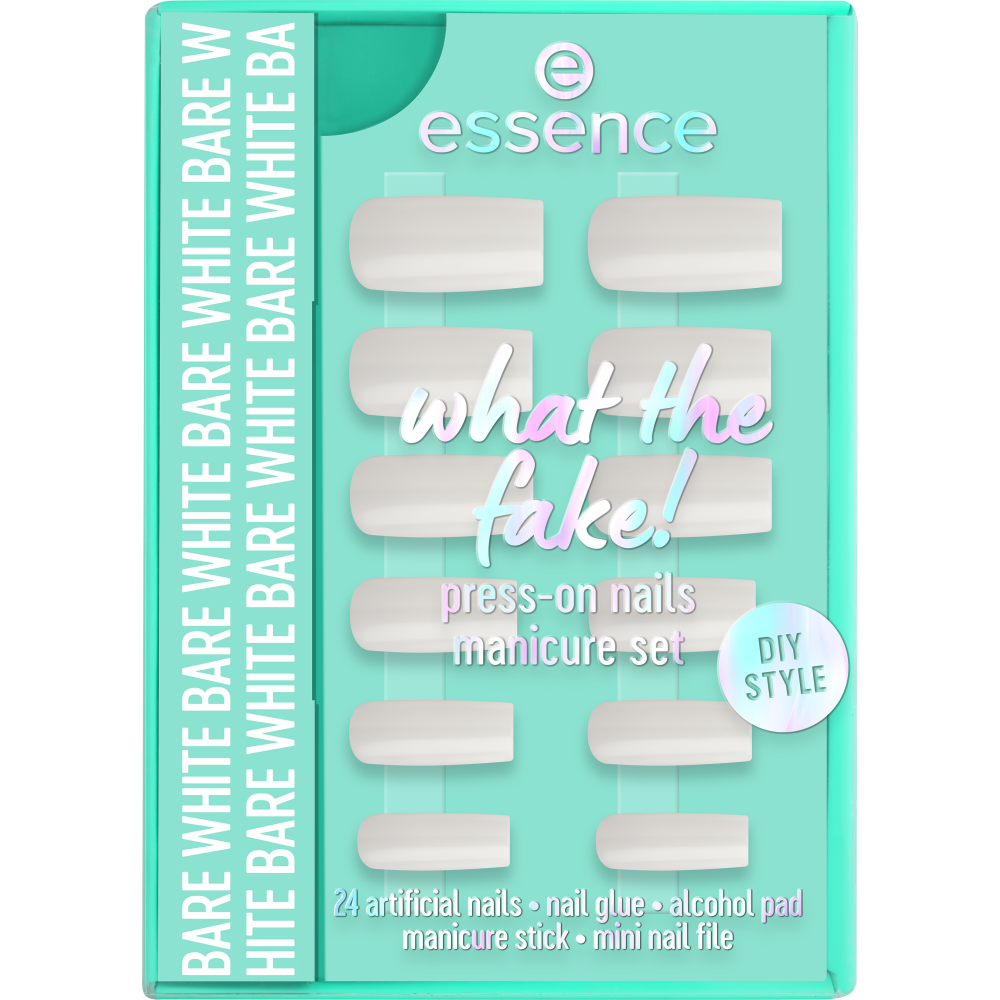 Bild: essence what the fake! PRESS-ON NAILS manicure set BARE WHITE 04