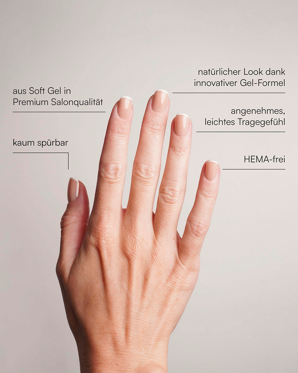 Bild: DOONAILS Soft Gel Press Ons Classic French 