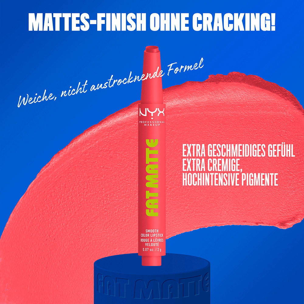 Bild: NYX Professional Make-up Fat Matte Smooth Lippenstift Pink Puff