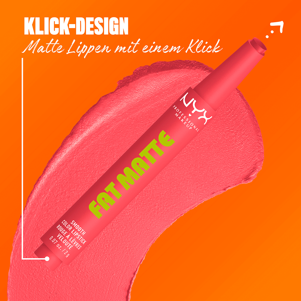 Bild: NYX Professional Make-up Fat Matte Smooth Lippenstift Pink Puff