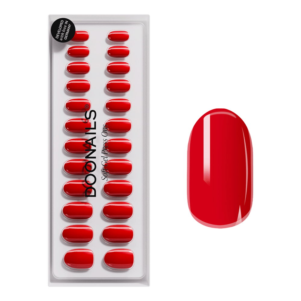 Bild: DOONAILS Soft Gel Press Ons Rose Red 