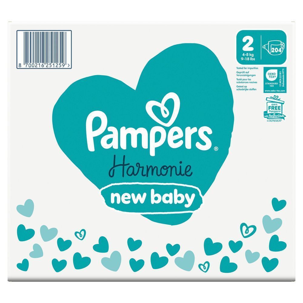 Bild: Pampers Harmonie Windeln Größe 2, Monatsbox 