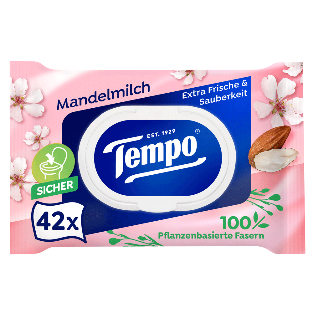 Bild: Tempo Feuchtes Toilettenpapier Mandelmilch 