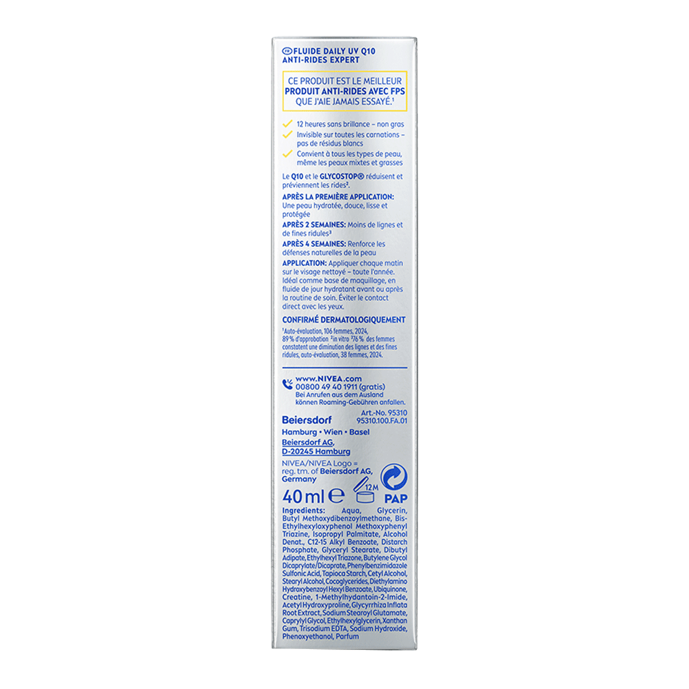 Bild: NIVEA Daily UV Fluid Q10 Anti Falten Experte LSF 50 
