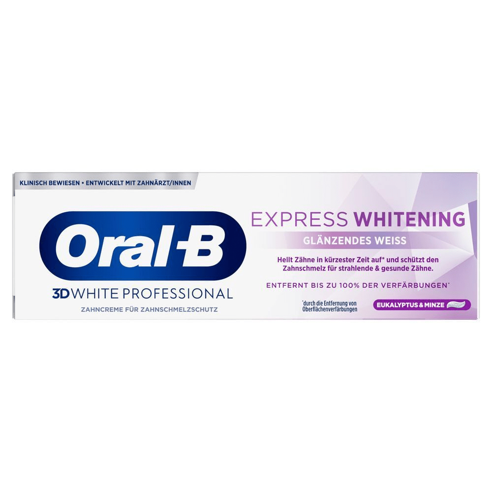 Bild: Oral-B 3D White Professional Express Whitening Zahnpasta 
