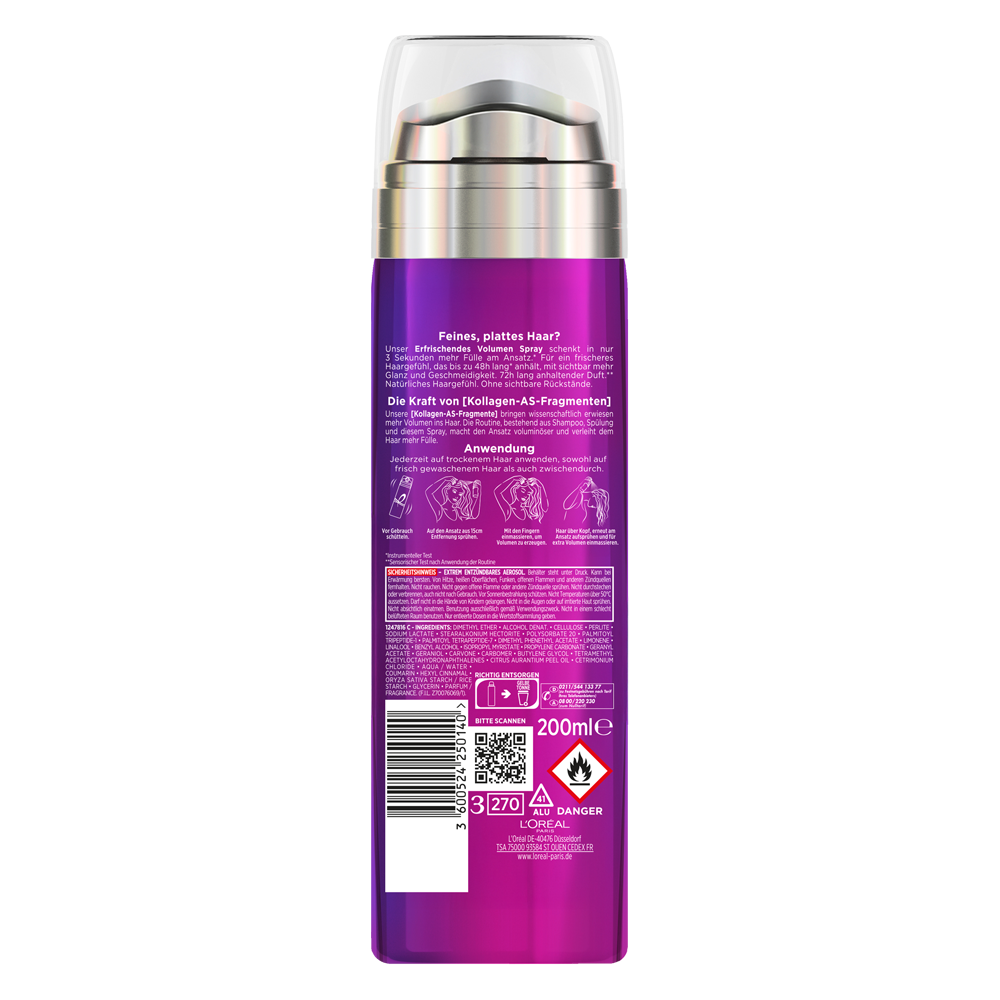 Bild: L'ORÉAL PARIS ELVITAL Collagen Lifter  Volumen Spray 