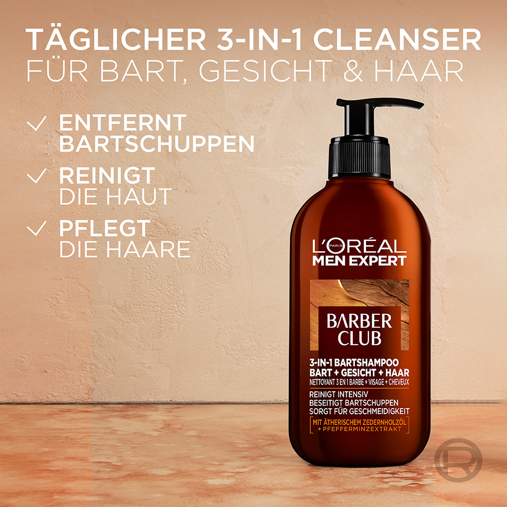 Bild: L'ORÉAL PARIS MEN EXPERT Barber Club 3-in-1 Bartshampoo 