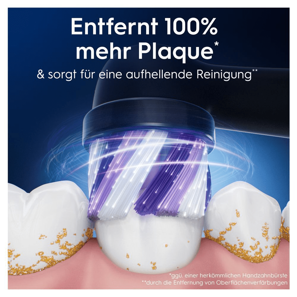 Bild: Oral-B iO Strahlendes Weiss, Original Aufsteckbürsten, Schwarz 