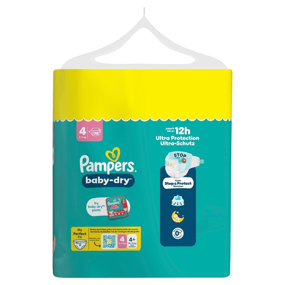 Pampers baby-dry Pants Gr. 4, 78 St., bis zu 12h Ultra-Schutz.