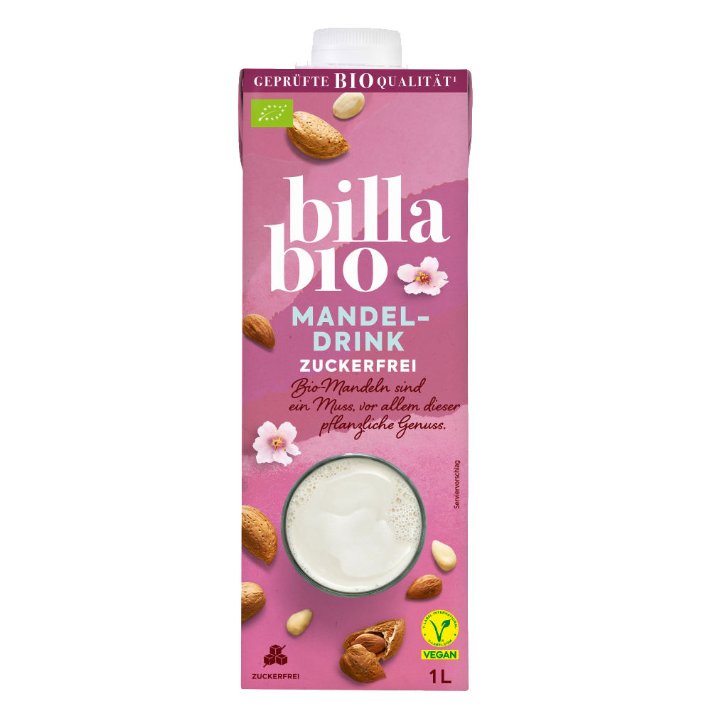 Bild: Billa Bio Mandeldrink Zuckerfrei 