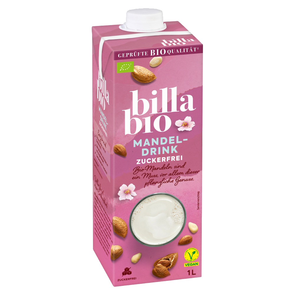 Bild: Billa Bio Mandeldrink Zuckerfrei 