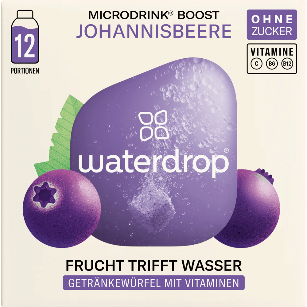 Bild: waterdrop Microdrink Boost Johannisbeere 